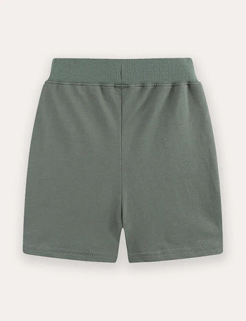 Cartoon Tiger Embroidered Shorts